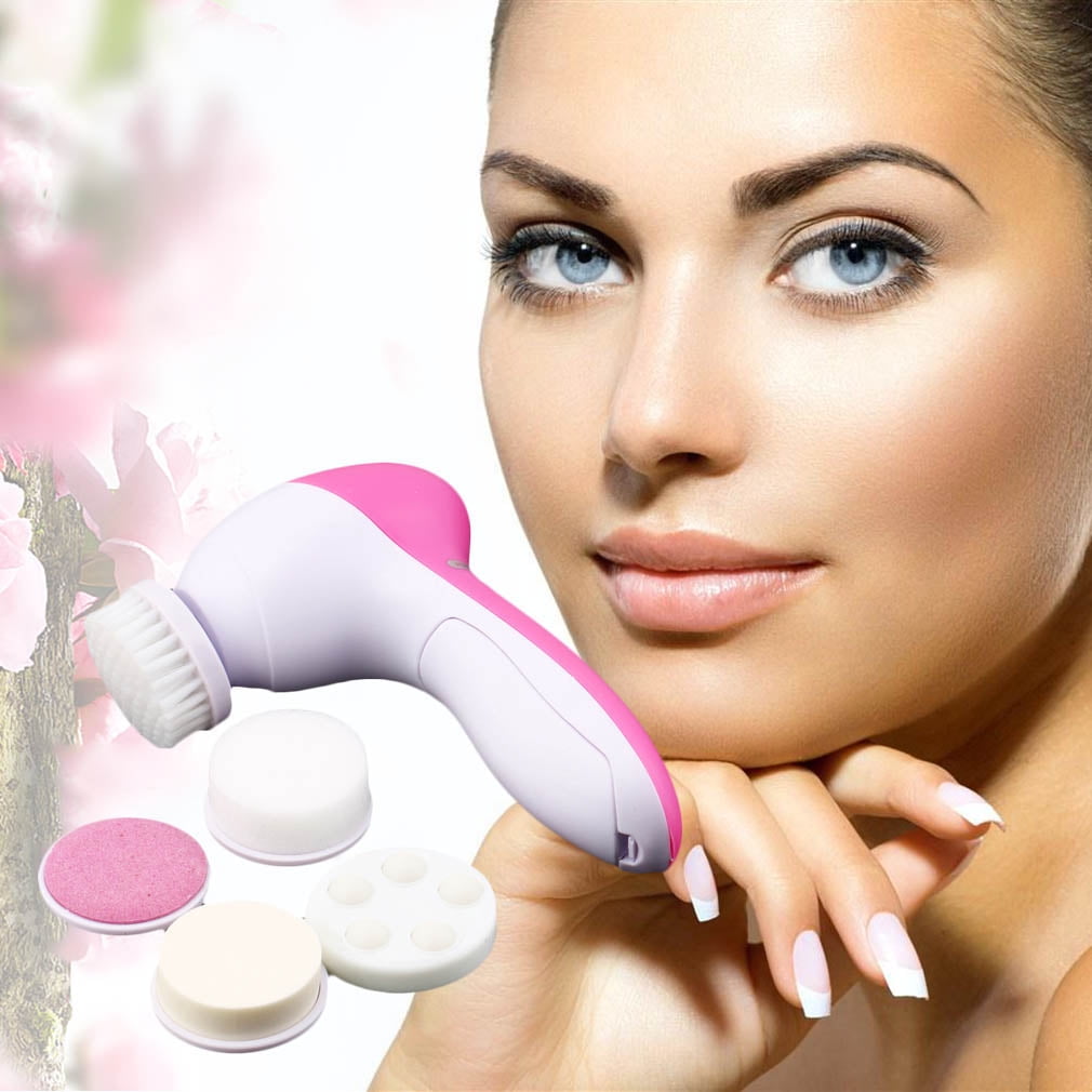 Multifunction Electric Face Facial Cleansing Brush Spa Skin Care massage Shiseido Benefique New Advanced Mask (6 Sheets)